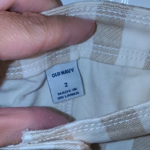 Old Navy Tan and Cream Striped Mini Skirt - Picture 2 of 6